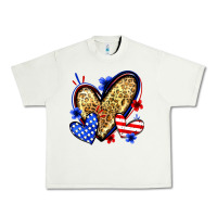 Pistachio American flag heart leopard Urban Heavy Tee - Zillion Design Studio
