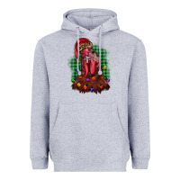 Heather Grey christmas rooster Heavyweight Hoodie - BarkalooDesign