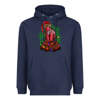 Navy christmas rooster Heavyweight Hoodie - BarkalooDesign