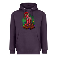 Plum christmas rooster Heavyweight Hoodie - BarkalooDesign