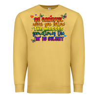 Antique Gold be careful when you follow the masses sometimes th Premium Sweatshirt - MaliasSmallBusiness