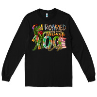 Black i roared my way through 100 days Long Sleeve Tee - RacoonDesign