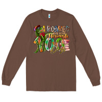 Chestnut i roared my way through 100 days Long Sleeve Tee - RacoonDesign