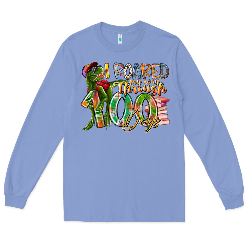 I Roared My Way Through 100 Days Long Sleeve Tee by RacoonDesign | Teevron