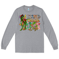 Heather Grey i roared my way through 100 days Long Sleeve Tee - RacoonDesign