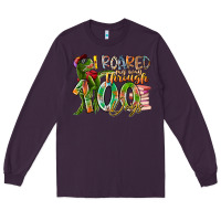 Plum i roared my way through 100 days Long Sleeve Tee - RacoonDesign