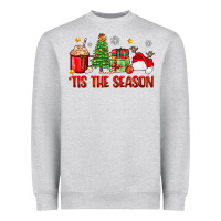 Heather Grey 'tis the season christmas Heavyweight Sweatshirt - Zillion Design Studio