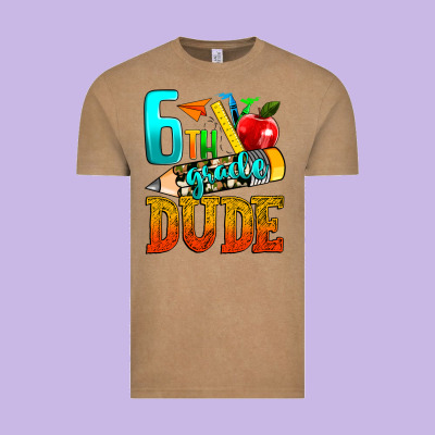 6th Grade Dude Vintage Tee Designed By Texasbilliewilder