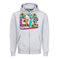 Heather Grey dental life Zipper Hoodie - Artiststas