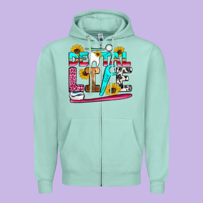 Dental Life Zipper Hoodie Designed By Artiststas