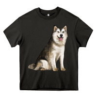 Asphalt Alaskan Malamute Dog Heavy Core Tee - LillyAllenDesigns