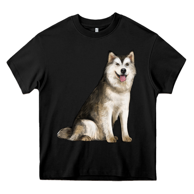 Alaskan Malamute Dog Heavy Core Tee by LillyAllenDesigns | Teevron