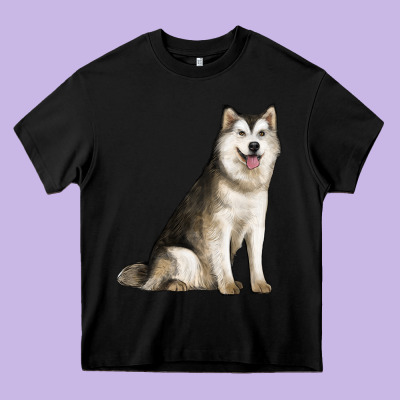 Alaskan Malamute Dog Heavy Core Tee Designed By Lillyallendesigns