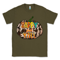 Army Green happy fall yall Classic Tee - RacoonDesign