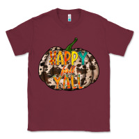 Burgundy happy fall yall Classic Tee - RacoonDesign