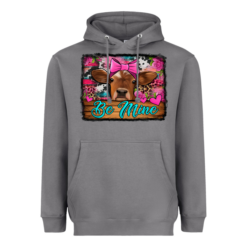 Be Mine Valentine's Day Cow Heavyweight Hoodie by Jasminsmagicworld | Teevron