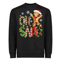 Black oh snap christmas cookie Heavyweight Sweatshirt - Zillion Design Studio