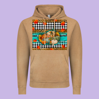 Fall Pumpkins Vintage Hoodie Designed By Ranaportraitstore