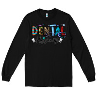 Black dental hygienist Long Sleeve Tee - CowhideDigitalArt