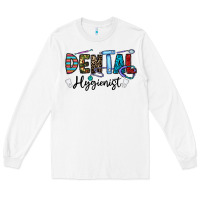 White dental hygienist Long Sleeve Tee - CowhideDigitalArt