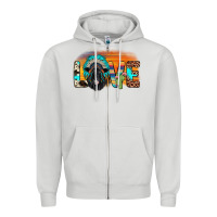 Dove Grey love black angus indian headdress Zipper Hoodie - JahusDesignShop