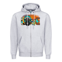 Love Black Angus Indian Headdress Zipper Hoodie | Teevron
