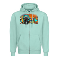 Seafoam love black angus indian headdress Zipper Hoodie - JahusDesignShop