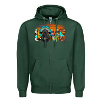 Sports Green love black angus indian headdress Zipper Hoodie - JahusDesignShop
