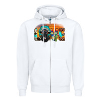 White love black angus indian headdress Zipper Hoodie - JahusDesignShop