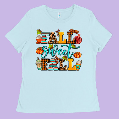 Fall Sweet Fall Ladies Tee Designed By Adodesignshop