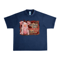 Navy all i want for christmas is a pig sitting pig Urban Heavy Tee - RanaPortraitStore