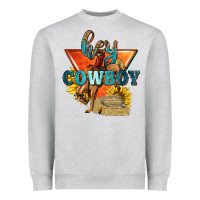 Hey Cowboy With Sunflowers Heavyweight Sweatshirt | Teevron