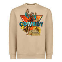Mushroom hey cowboy with sunflowers Heavyweight Sweatshirt - texasbilliewilder