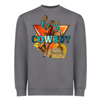 Storm hey cowboy with sunflowers Heavyweight Sweatshirt - texasbilliewilder