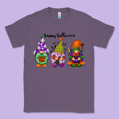 Happy Halloween Gnomes Black Classic Tee Designed By Racoondesign