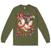 Army Green i see you chicken me out Long Sleeve Tee - RacoonDesign