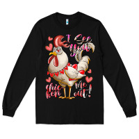 Black i see you chicken me out Long Sleeve Tee - RacoonDesign