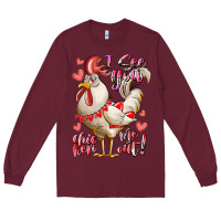 Burgundy i see you chicken me out Long Sleeve Tee - RacoonDesign