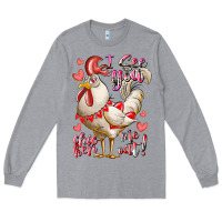 Heather Grey i see you chicken me out Long Sleeve Tee - RacoonDesign