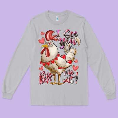 I See You Chicken Me Out Long Sleeve Tee Designed By Racoondesign