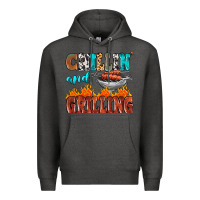 Charcoal Heather chillin and grilling Premium Hoodie - MaliasSmallBusiness