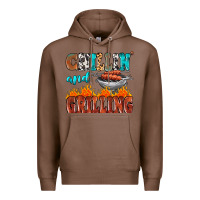 Chestnut chillin and grilling Premium Hoodie - MaliasSmallBusiness
