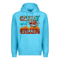 Ocean Blue chillin and grilling Premium Hoodie - MaliasSmallBusiness