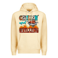 Pina Colada chillin and grilling Premium Hoodie - MaliasSmallBusiness