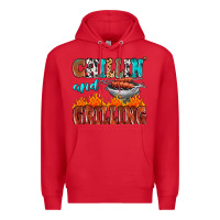 Red chillin and grilling Premium Hoodie - MaliasSmallBusiness