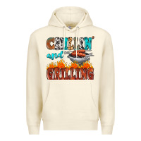 Sandshell chillin and grilling Premium Hoodie - MaliasSmallBusiness