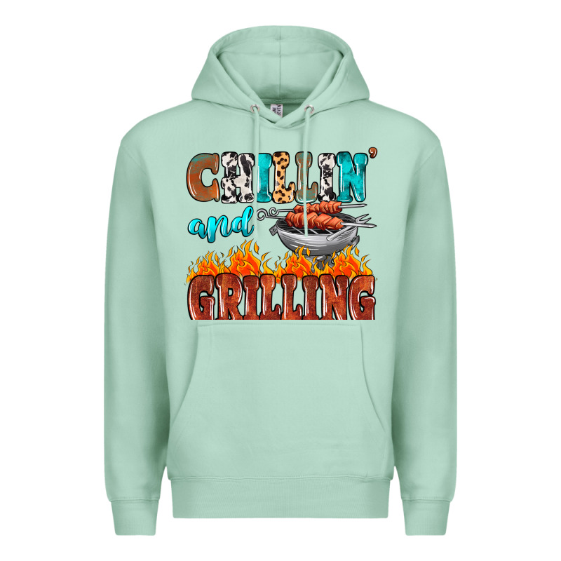 Chillin And Grilling Premium Hoodie by MaliasSmallBusiness | Teevron