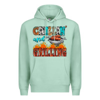 Seafoam chillin and grilling Premium Hoodie - MaliasSmallBusiness