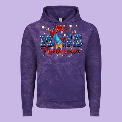 Little Miss Firecracker Vintage Hoodie Designed By Jahusdesignshop