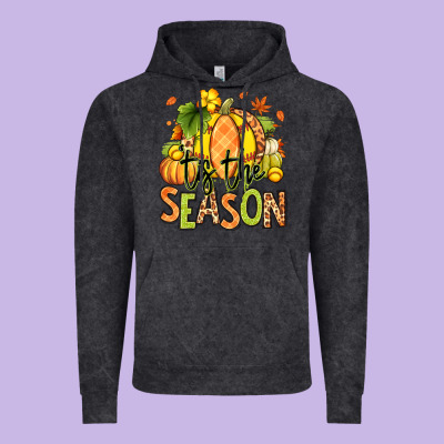 Tis' The Season Fall Softball Vintage Hoodie Designed By Ranaportraitstore